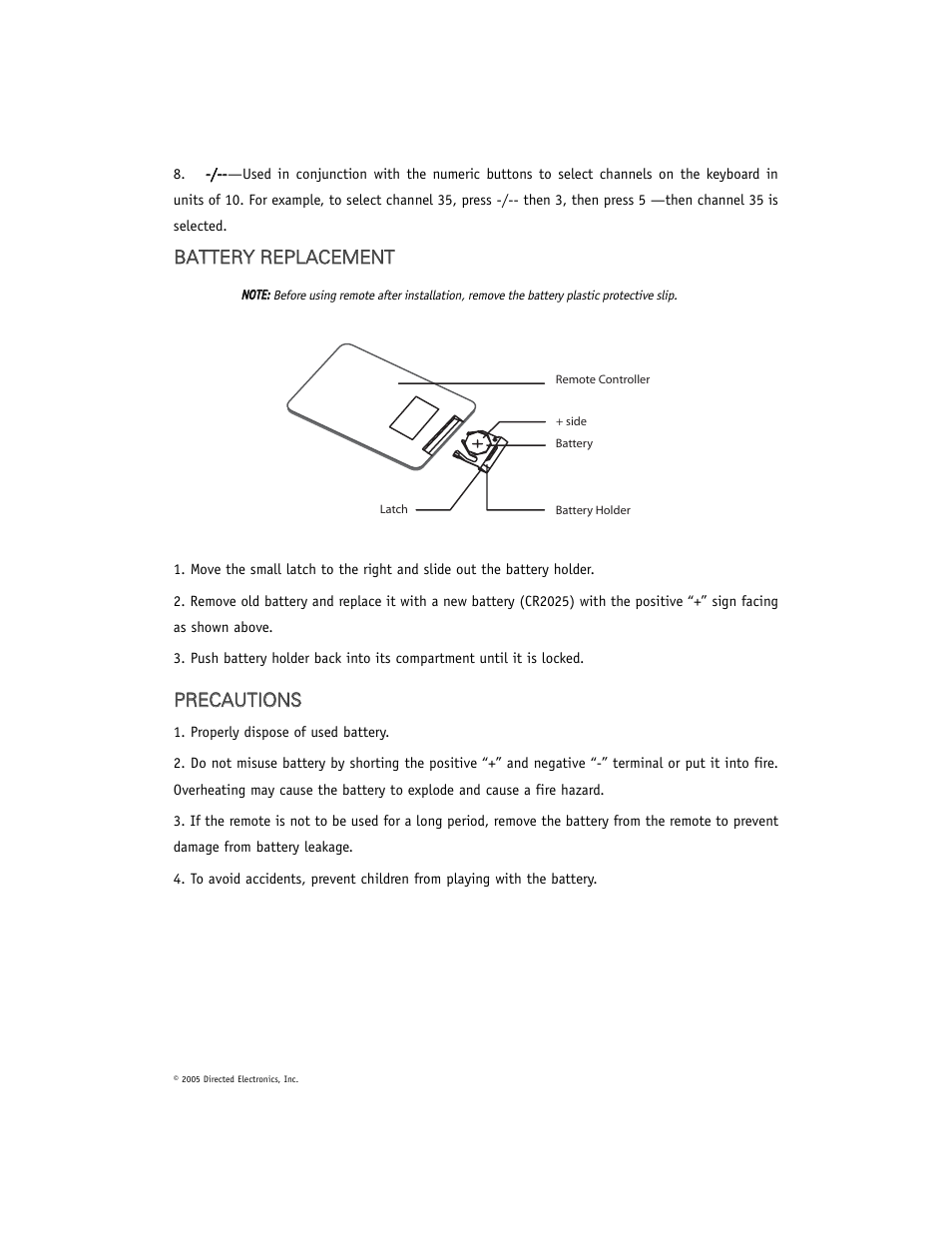 Directed Video TV100 User Manual | Page 9 / 11