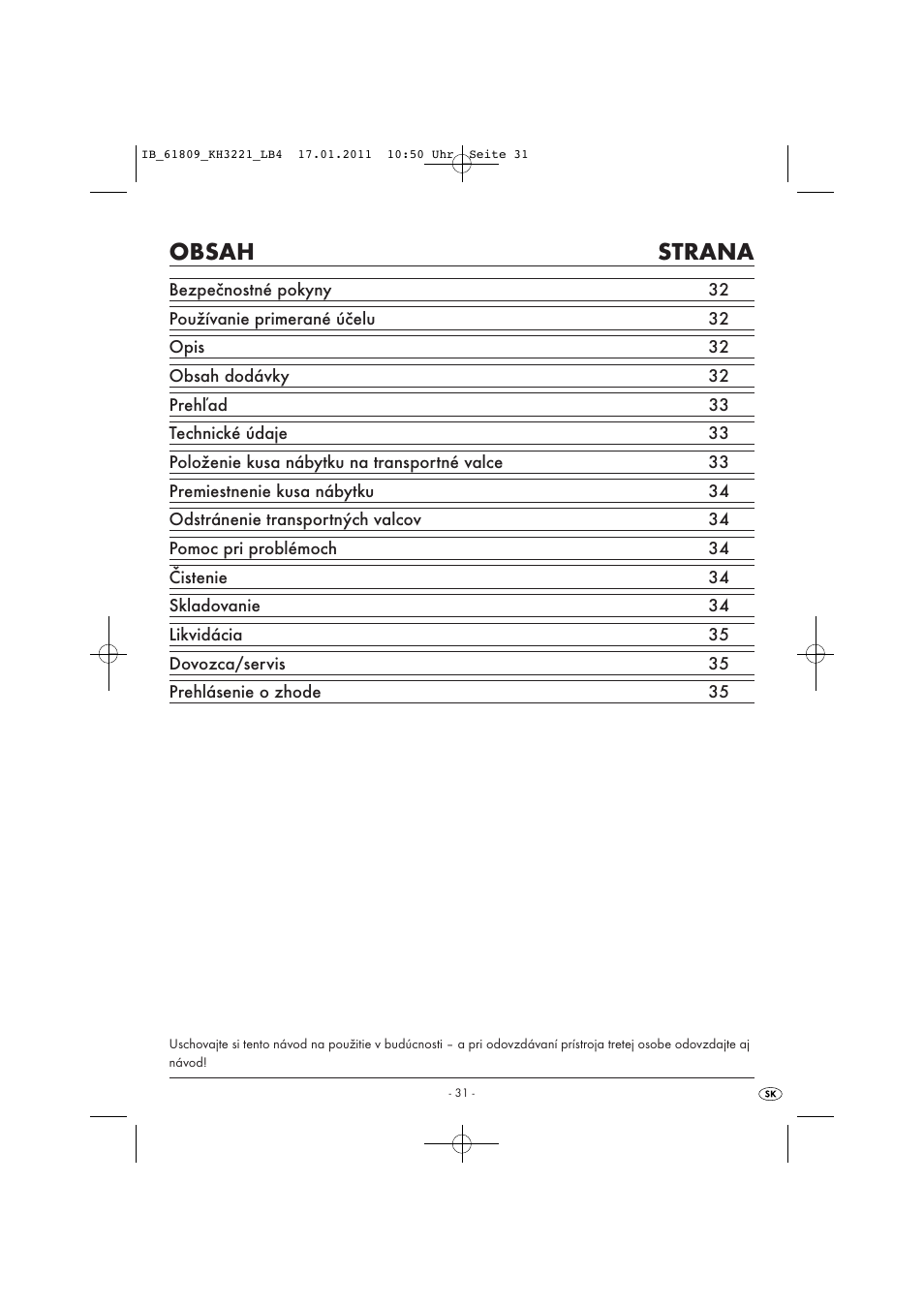 Powerfix KH 3221 User Manual | Page 33 / 43