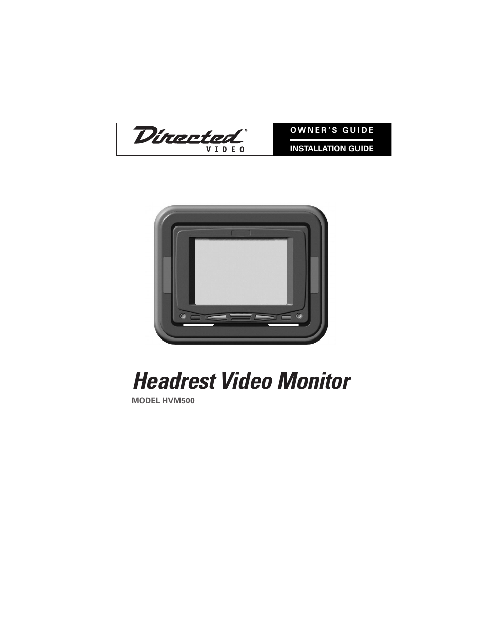 Directed Video HVM500 User Manual | 15 pages