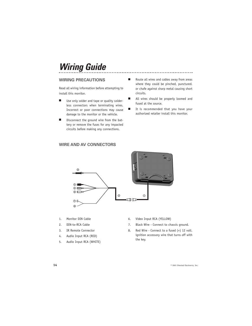 Wiring guide | Directed Video HVM500 User Manual | Page 14 / 15