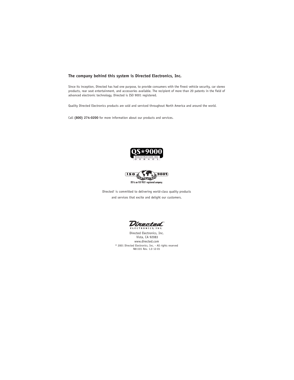 Directed Video HVM500 User Manual | Page 15 / 15