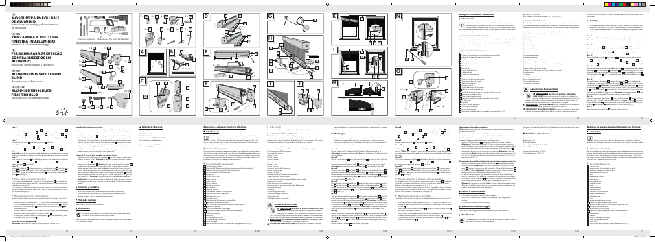 Powerfix ALUMINIUM INSECT SCREEN BLIND User Manual | 2 pages