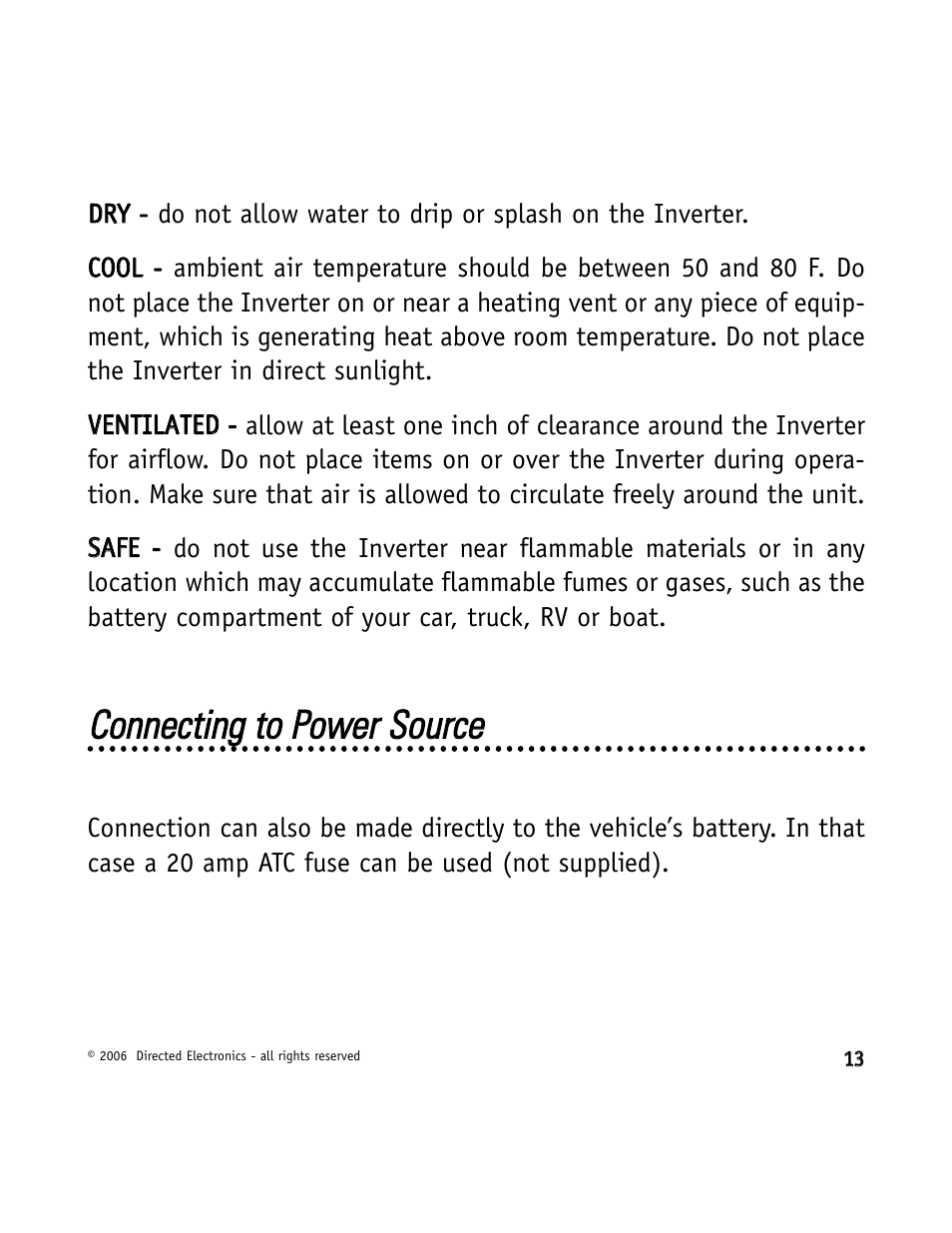 Directed Video VDC301 User Manual | Page 13 / 30