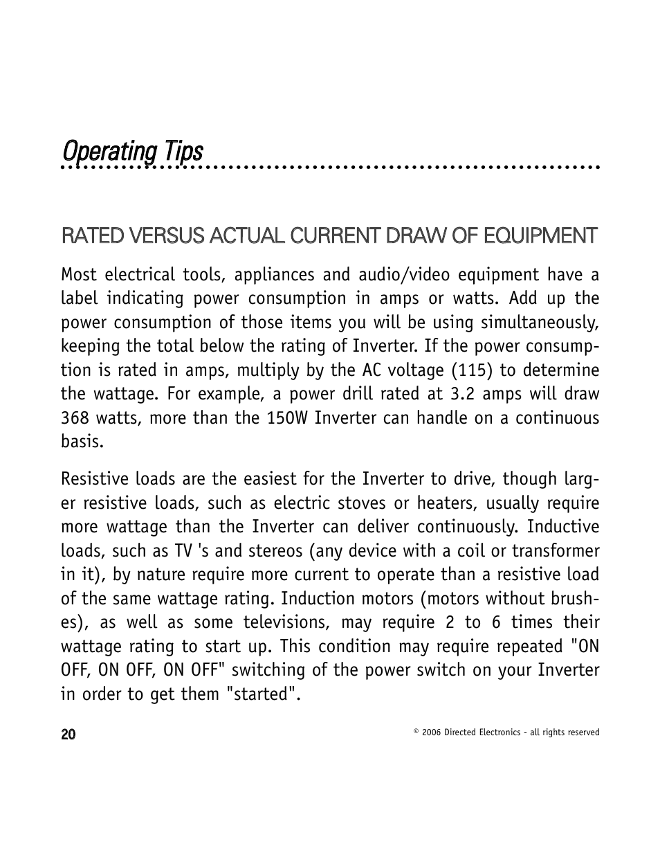 Ooppeerraattiinngg ttiippss | Directed Video VDC301 User Manual | Page 20 / 30