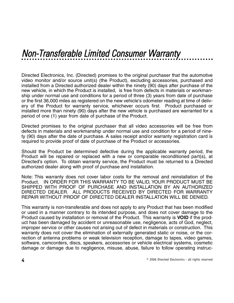 Directed Video VDC301 User Manual | Page 4 / 30