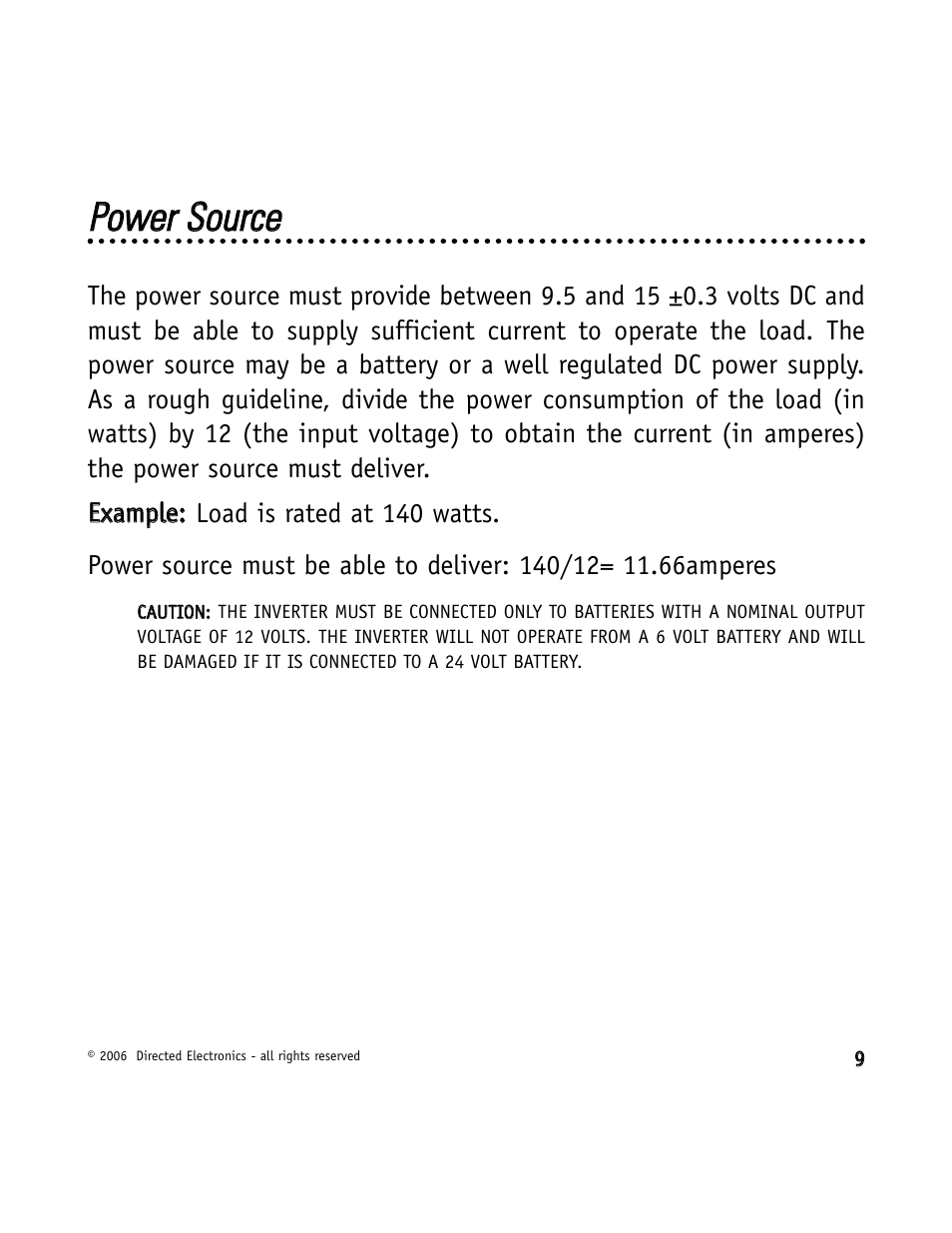 Ppoow weerr s soouurrccee | Directed Video VDC301 User Manual | Page 9 / 30