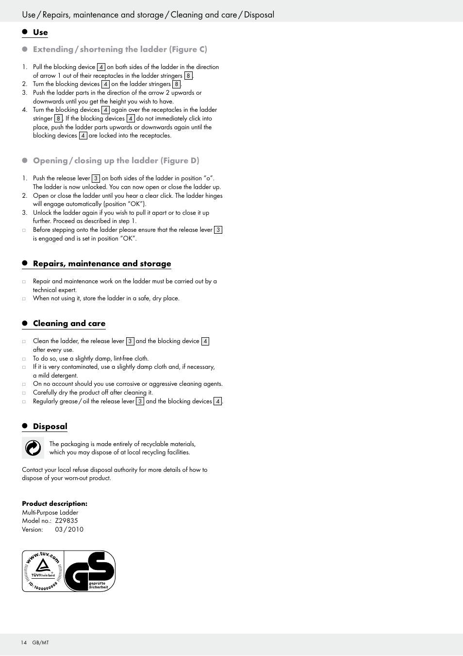 Powerfix Z29835 User Manual | Page 14 / 19