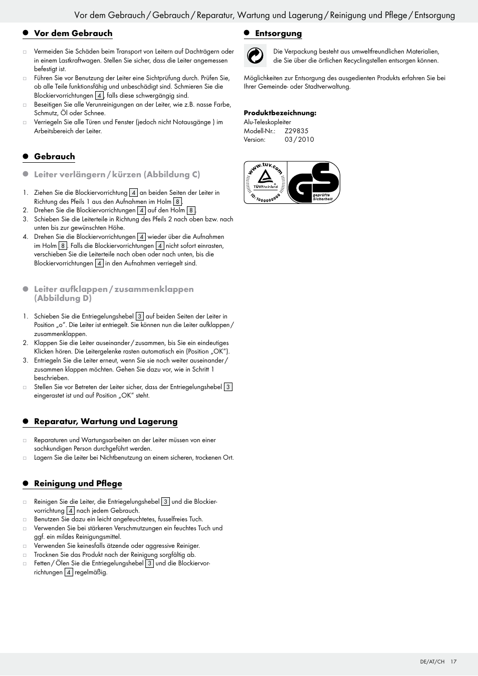 Powerfix Z29835 User Manual | Page 17 / 19