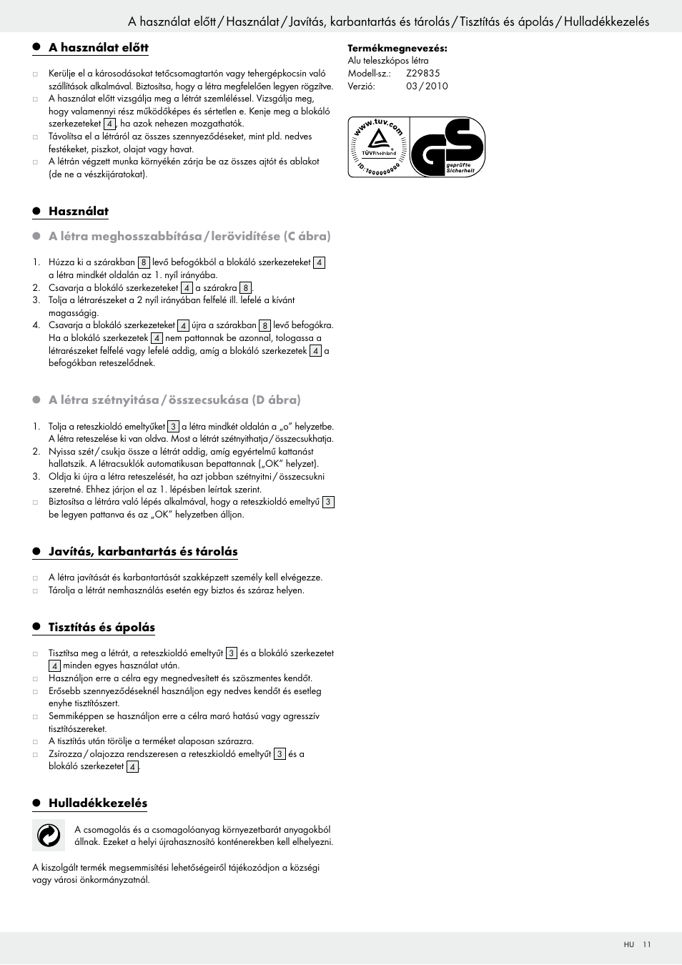 Powerfix Z29835 User Manual | Page 11 / 28