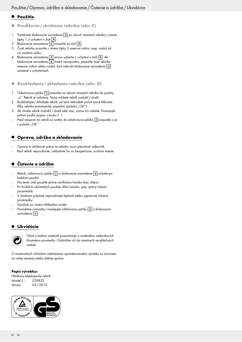 Powerfix Z29835 User Manual | Page 20 / 28