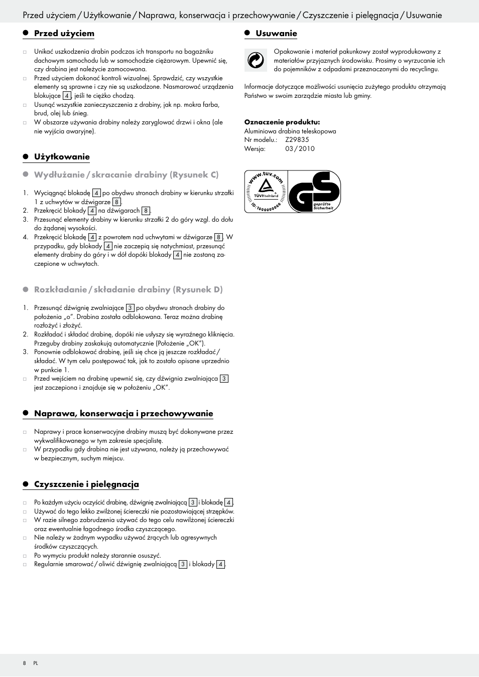 Powerfix Z29835 User Manual | Page 8 / 28