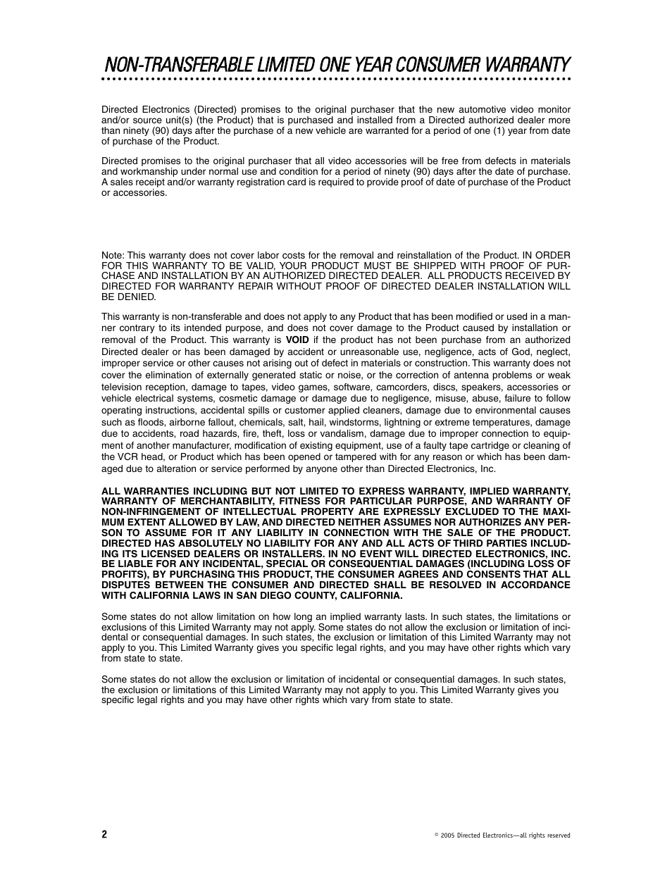 Directed Video HVM700 User Manual | Page 2 / 16
