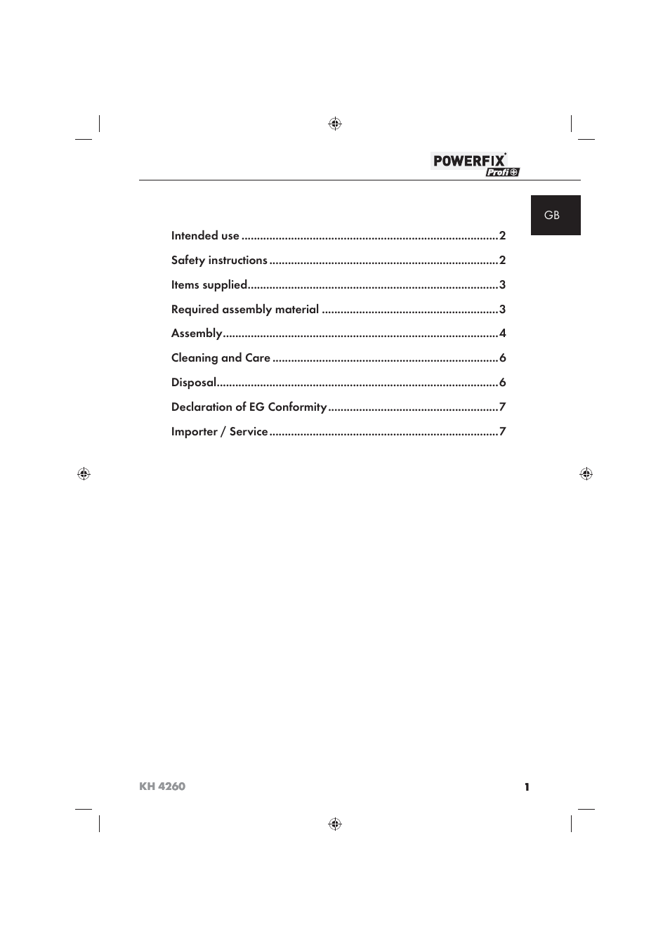 Powerfix KH 4260 User Manual | Page 2 / 57