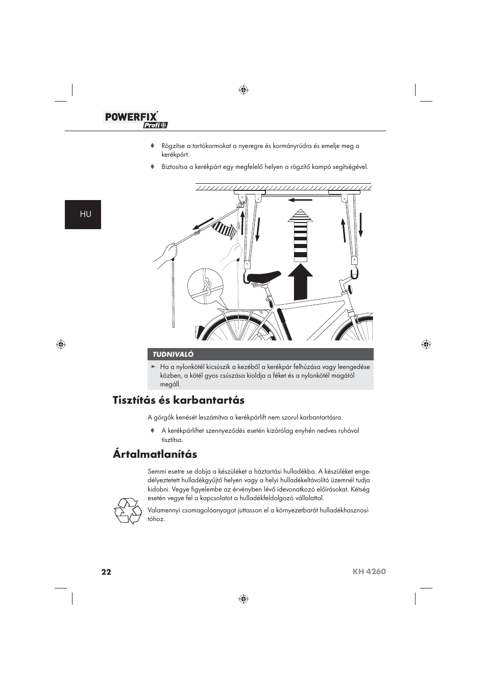Tisztítás és karbantartás, Ártalmatlanítás | Powerfix KH 4260 User Manual | Page 23 / 57