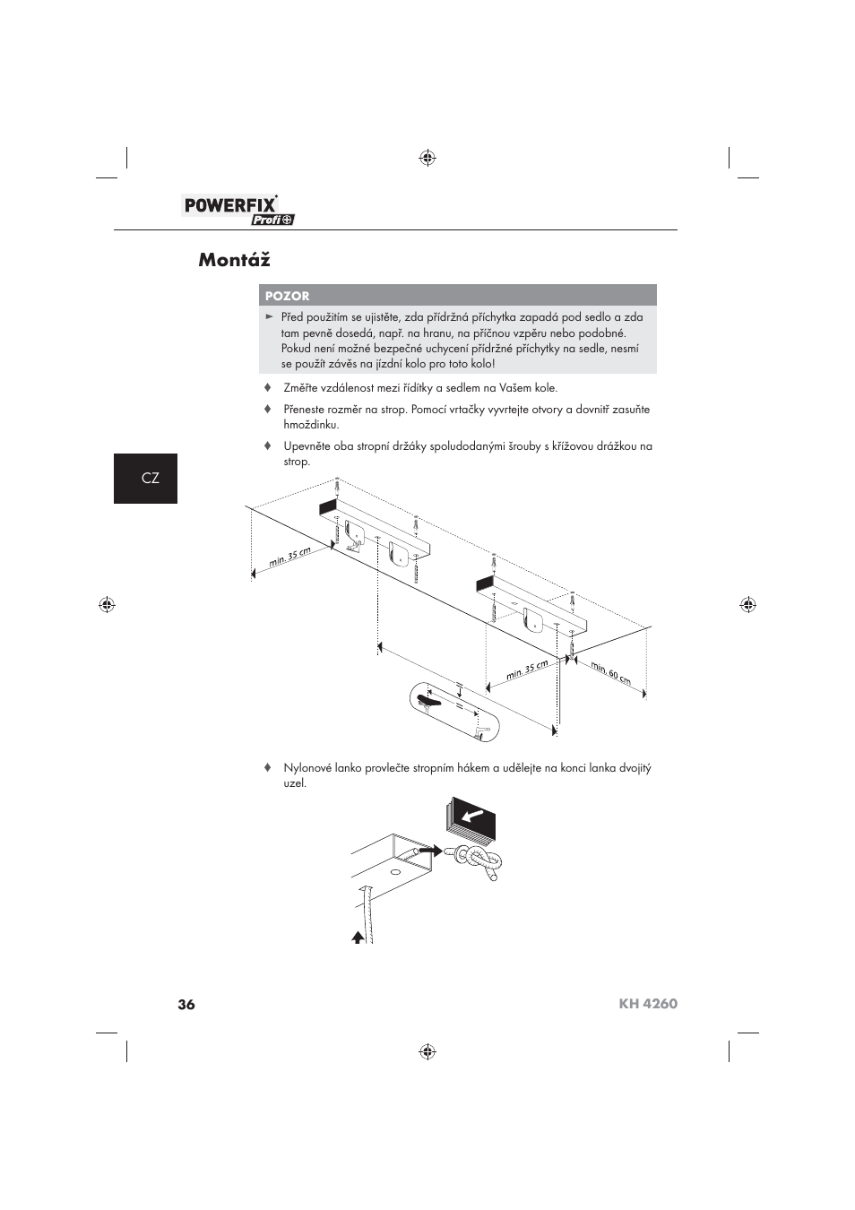 Montáž | Powerfix KH 4260 User Manual | Page 37 / 57