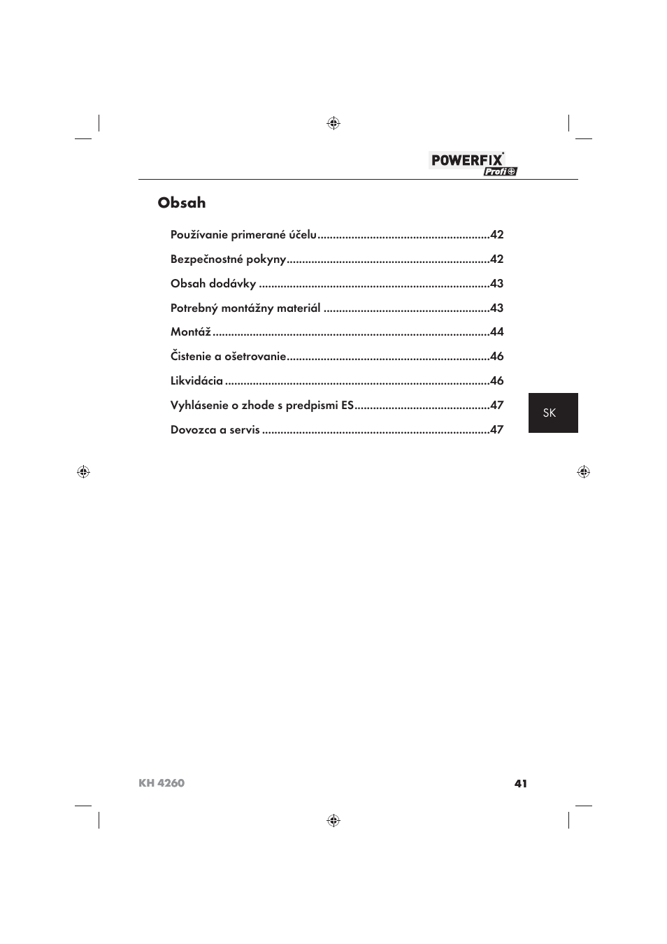 Powerfix KH 4260 User Manual | Page 42 / 57