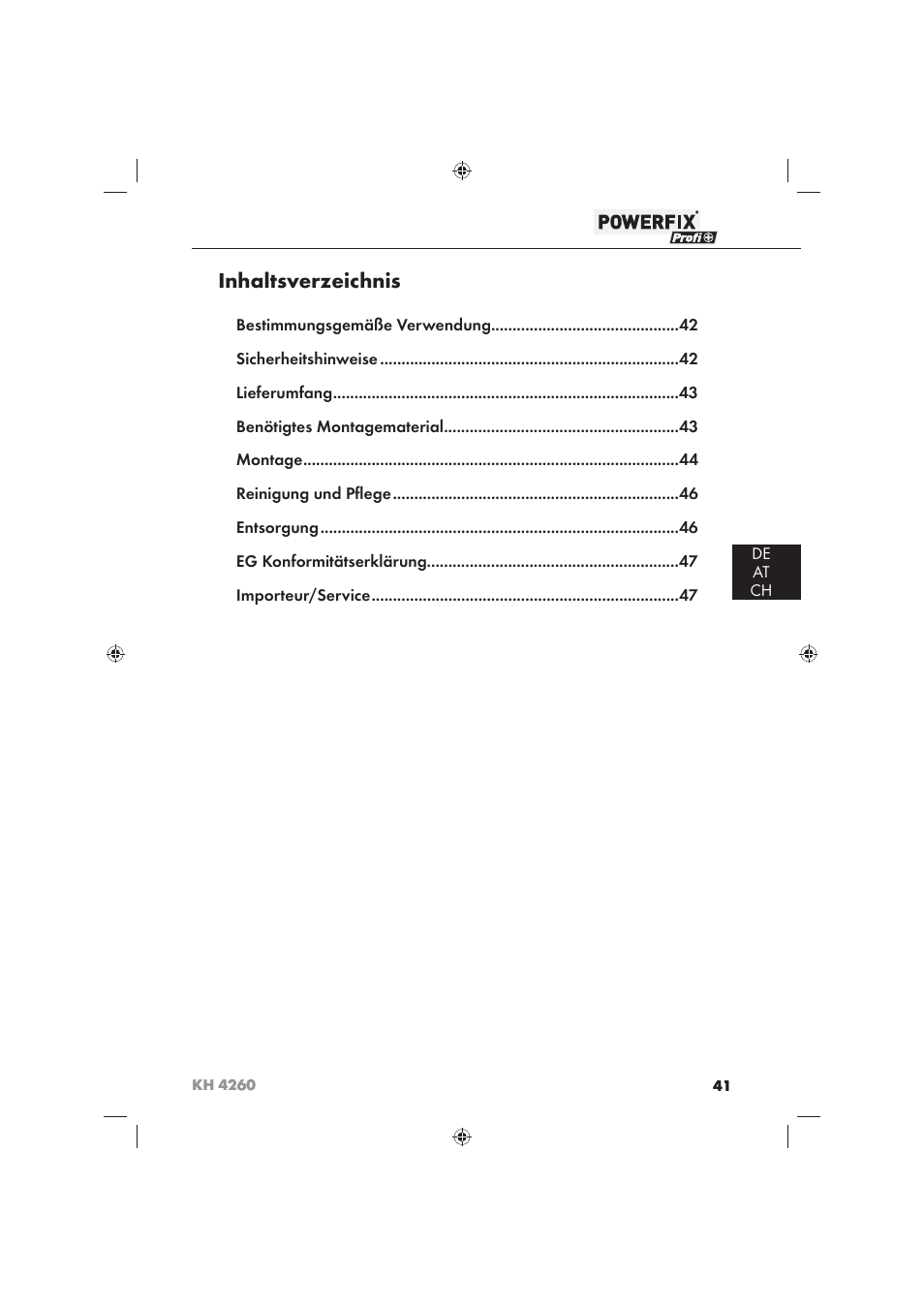 Powerfix KH 4260 User Manual | Page 50 / 57