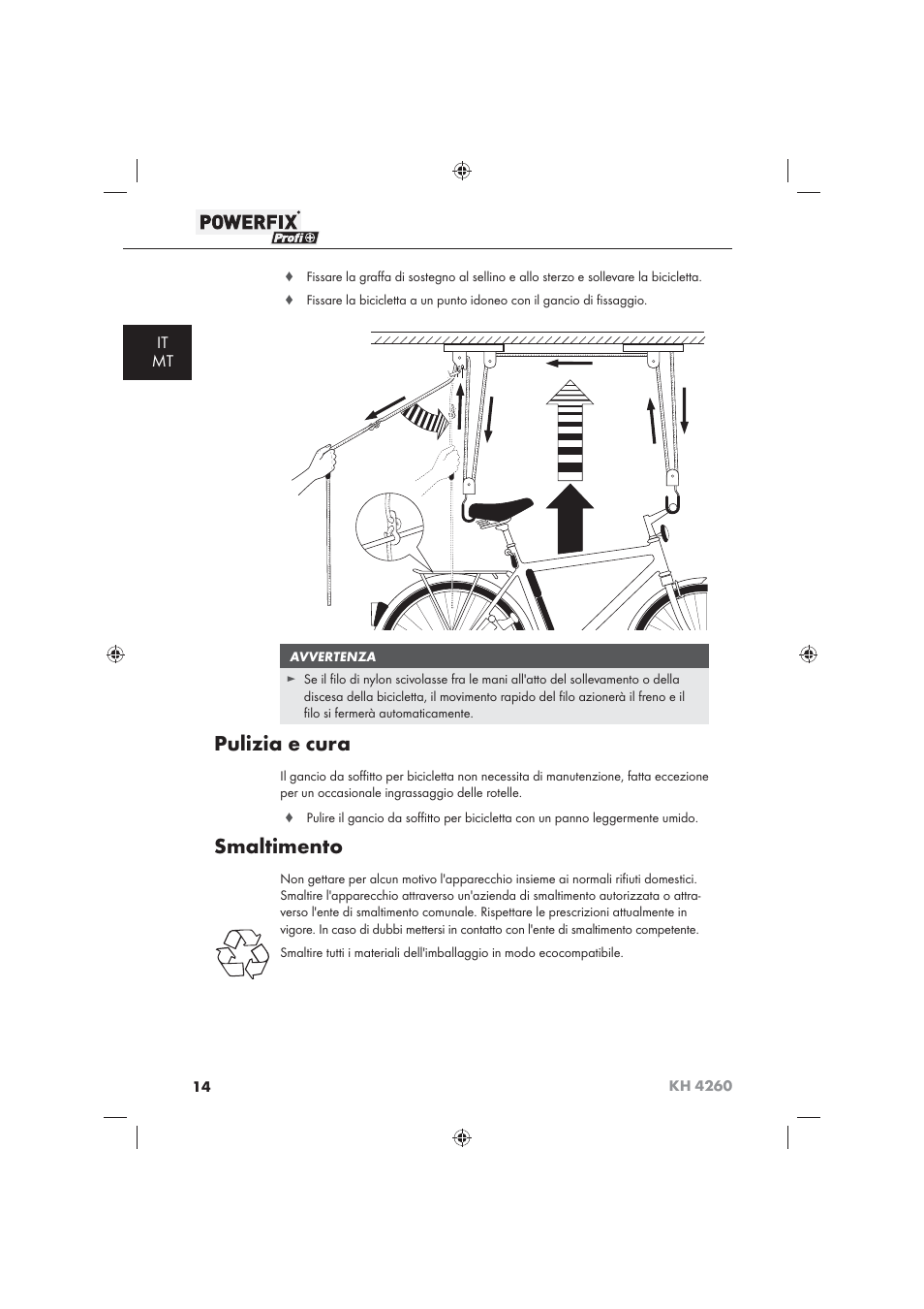 Pulizia e cura, Smaltimento, It mt | Powerfix KH 4260 User Manual | Page 15 / 41