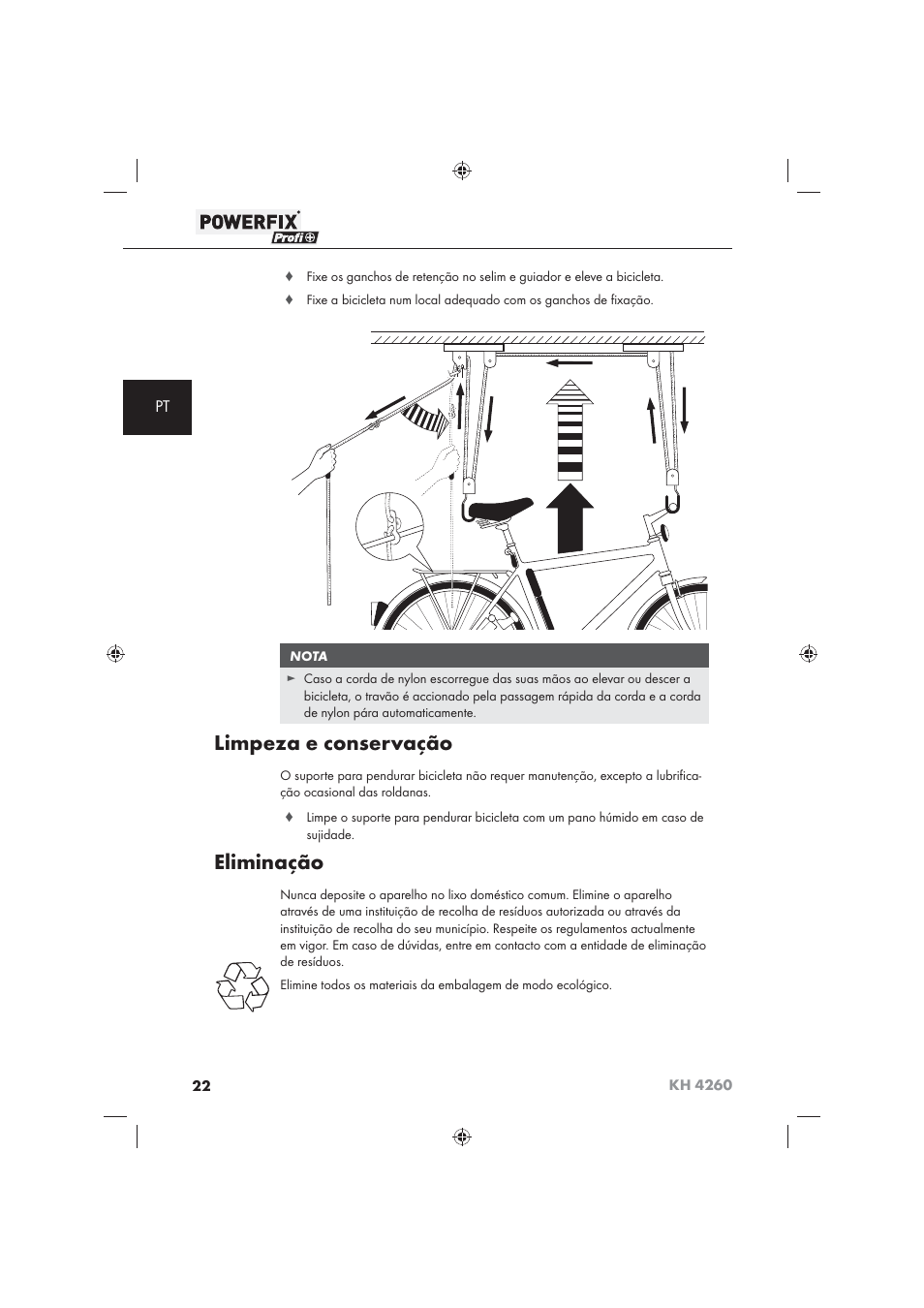 Limpeza e conservação, Eliminação | Powerfix KH 4260 User Manual | Page 23 / 41
