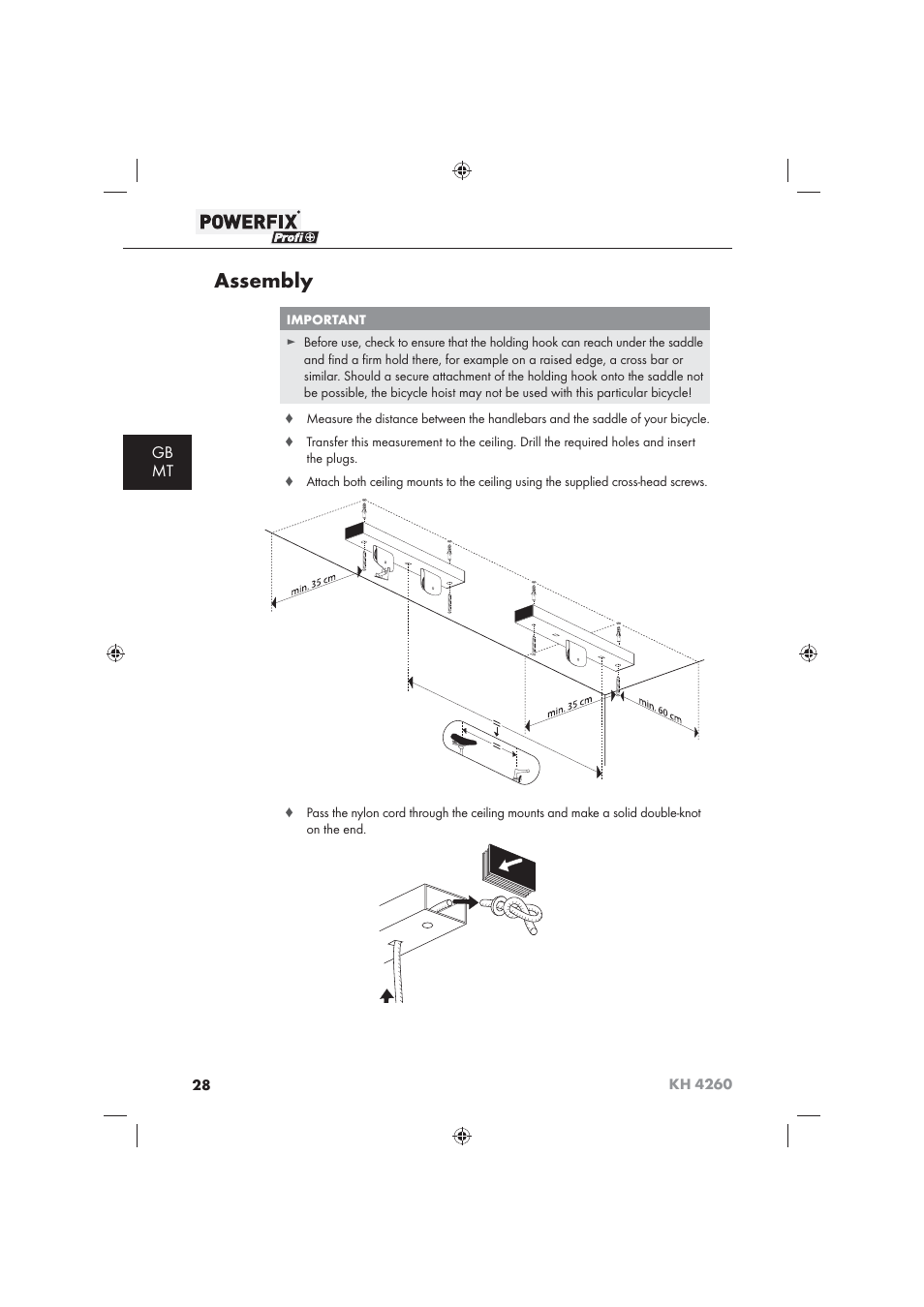 Assembly, Gb mt | Powerfix KH 4260 User Manual | Page 29 / 41