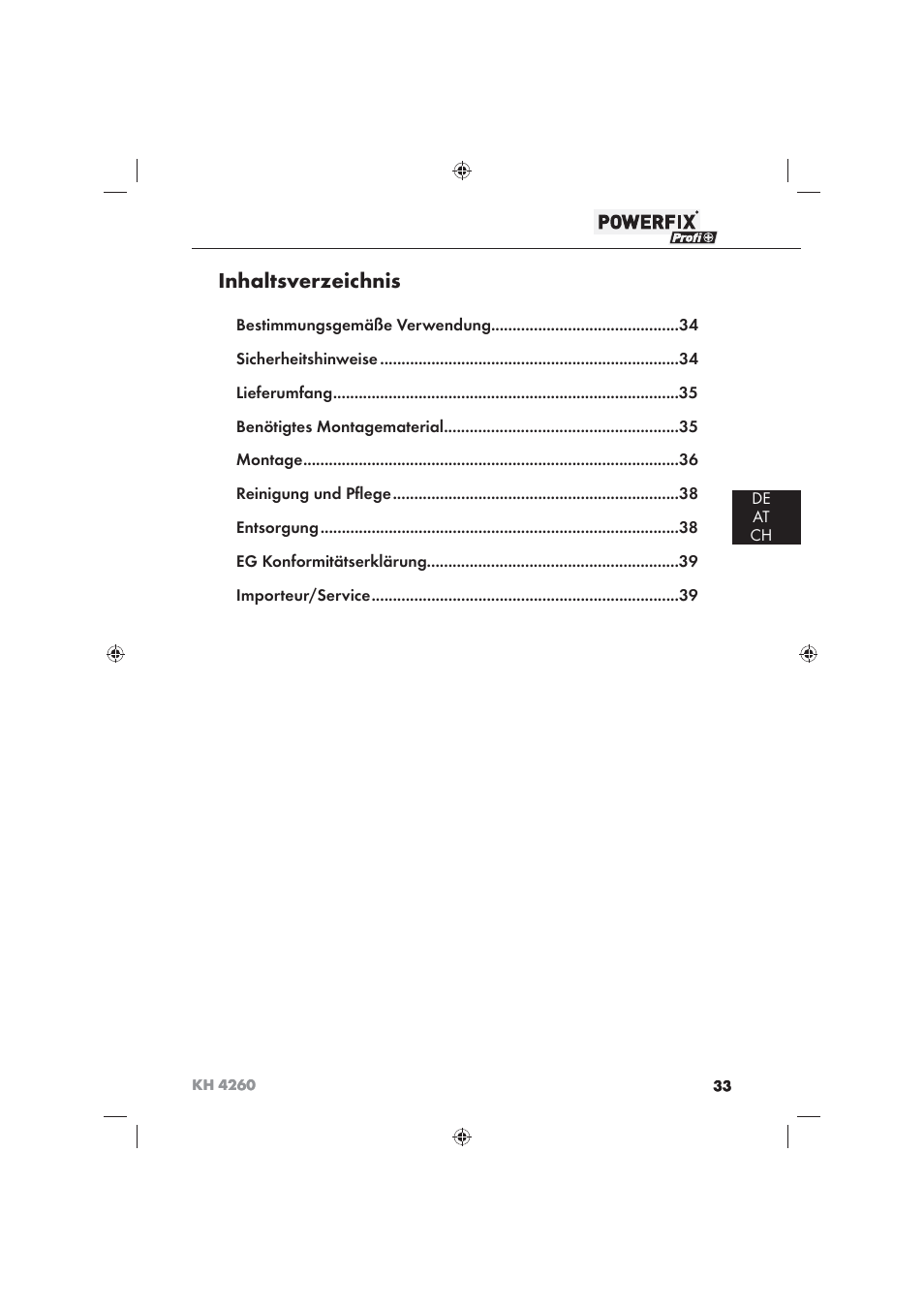 Powerfix KH 4260 User Manual | Page 34 / 41