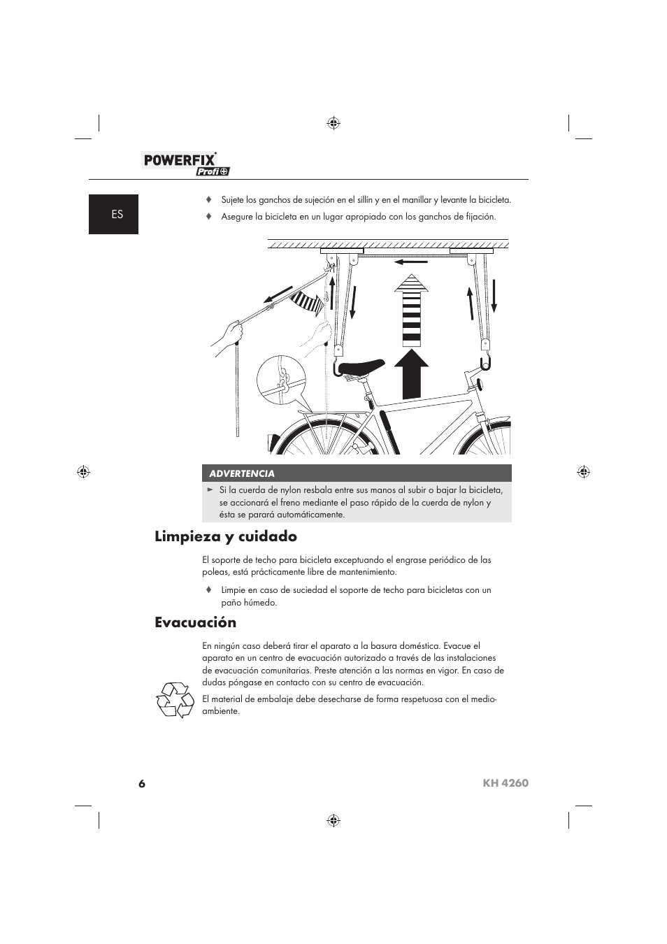 Limpieza y cuidado, Evacuación | Powerfix KH 4260 User Manual | Page 7 / 41
