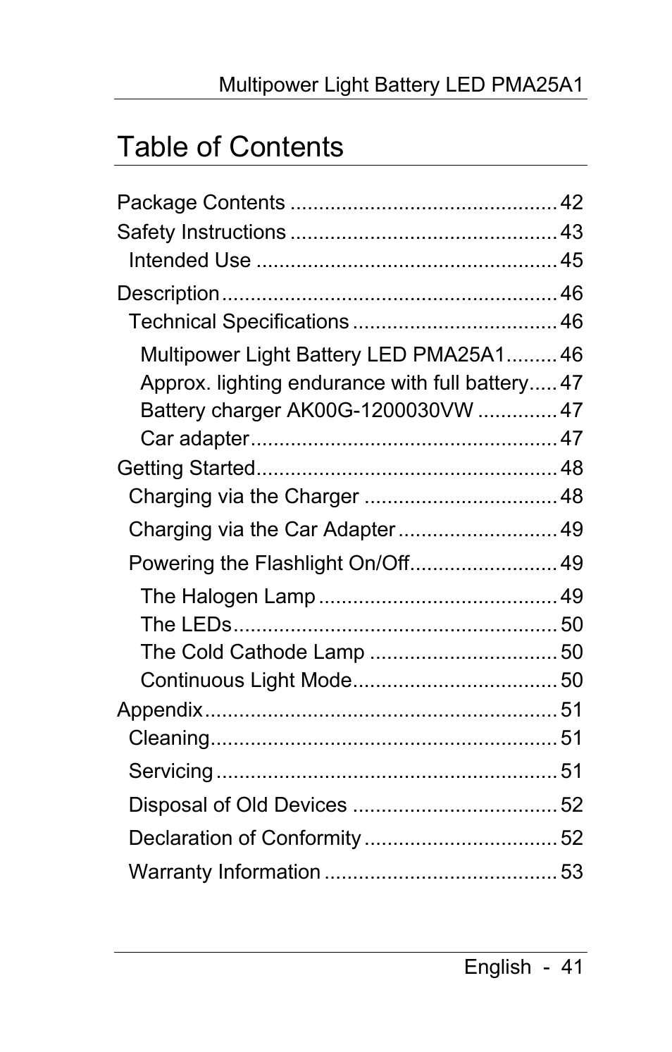 Powerfix PMA25A1 User Manual | Page 42 / 68