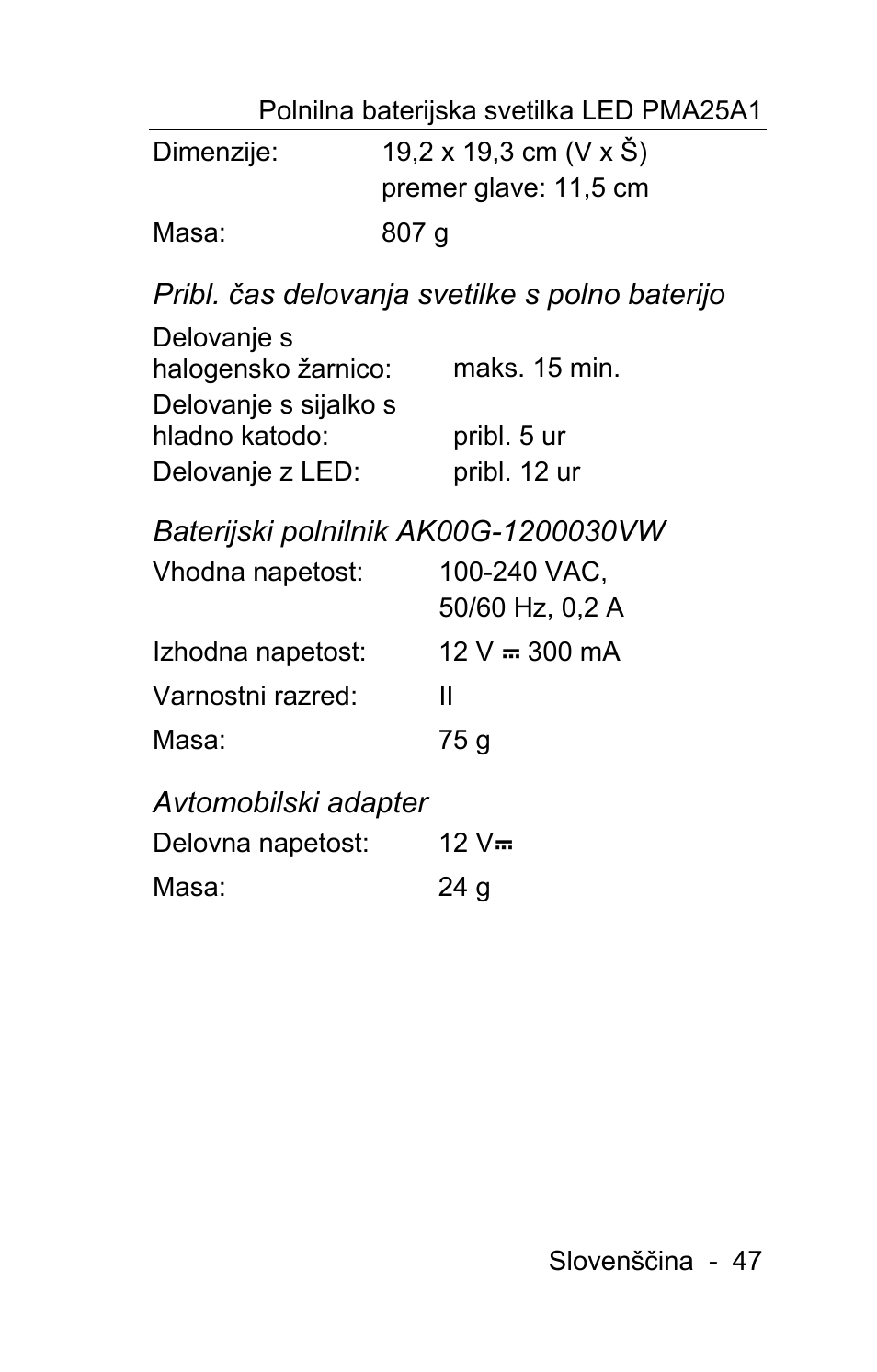 Powerfix PMA25A1 User Manual | Page 48 / 94