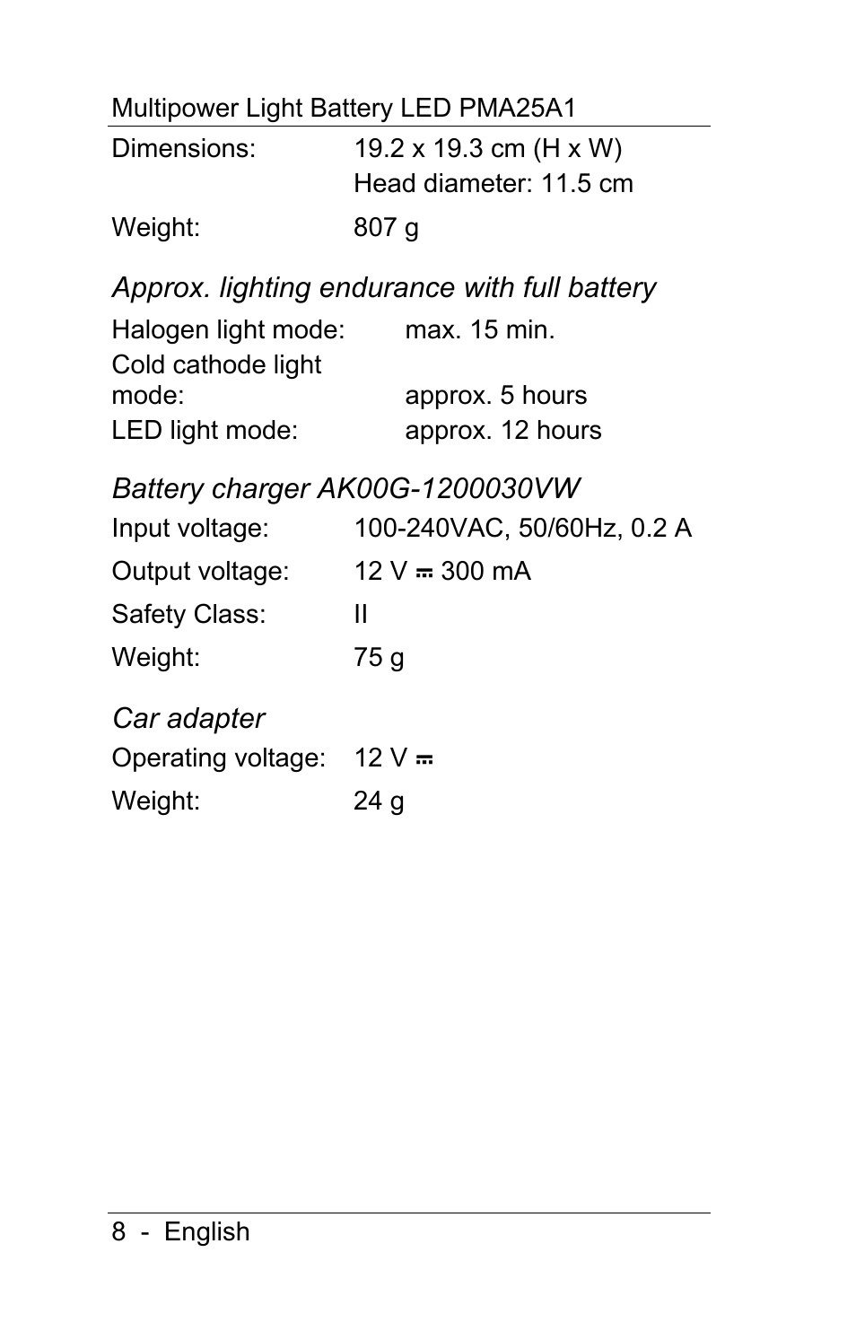 Powerfix PMA25A1 User Manual | Page 9 / 94