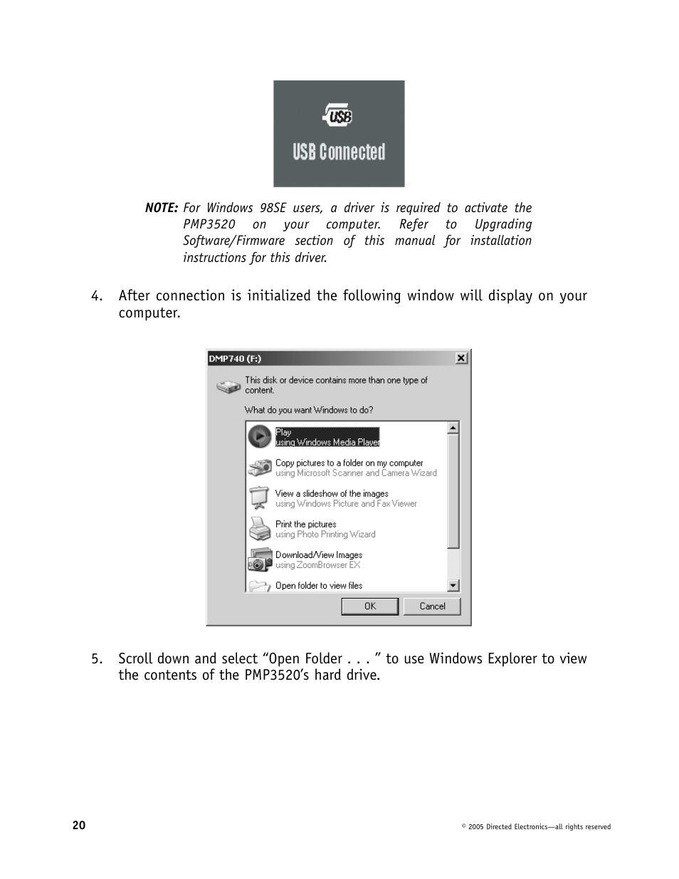 Directed Video Portable Media Player User Manual | Page 20 / 70