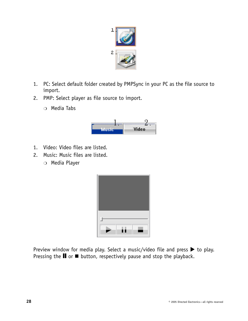 Directed Video Portable Media Player User Manual | Page 28 / 70