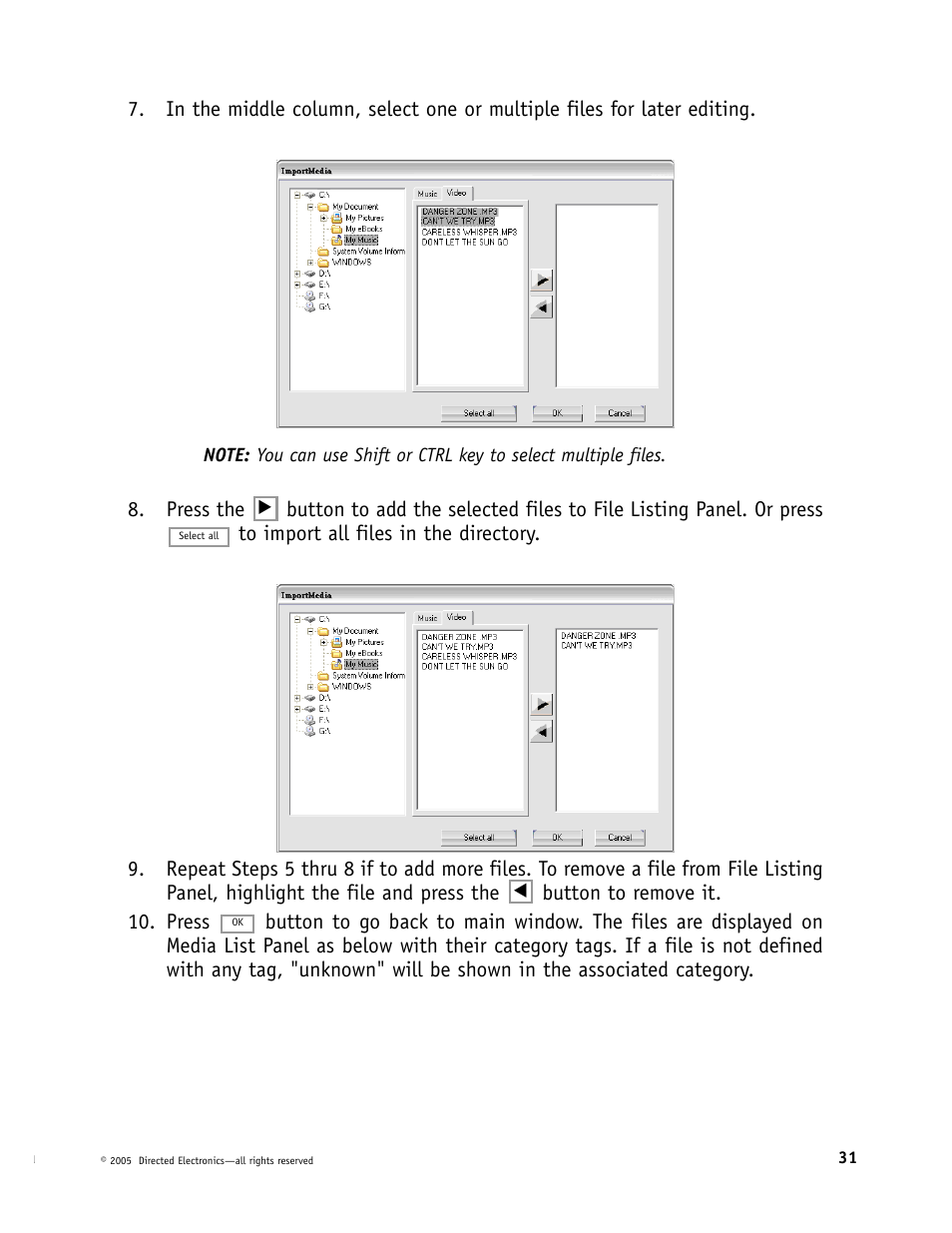 Directed Video Portable Media Player User Manual | Page 31 / 70