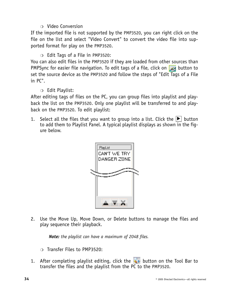 Directed Video Portable Media Player User Manual | Page 34 / 70