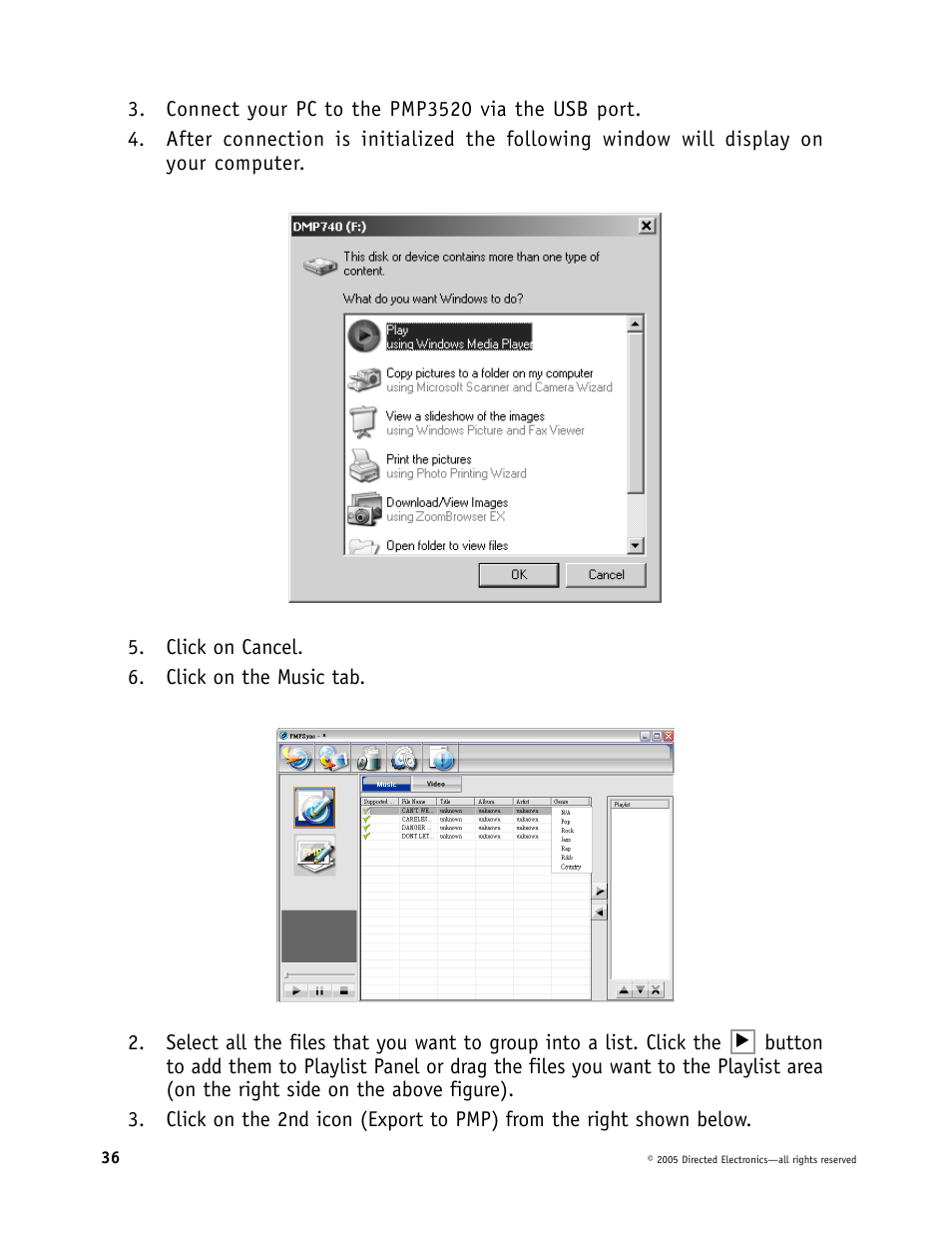 Directed Video Portable Media Player User Manual | Page 36 / 70