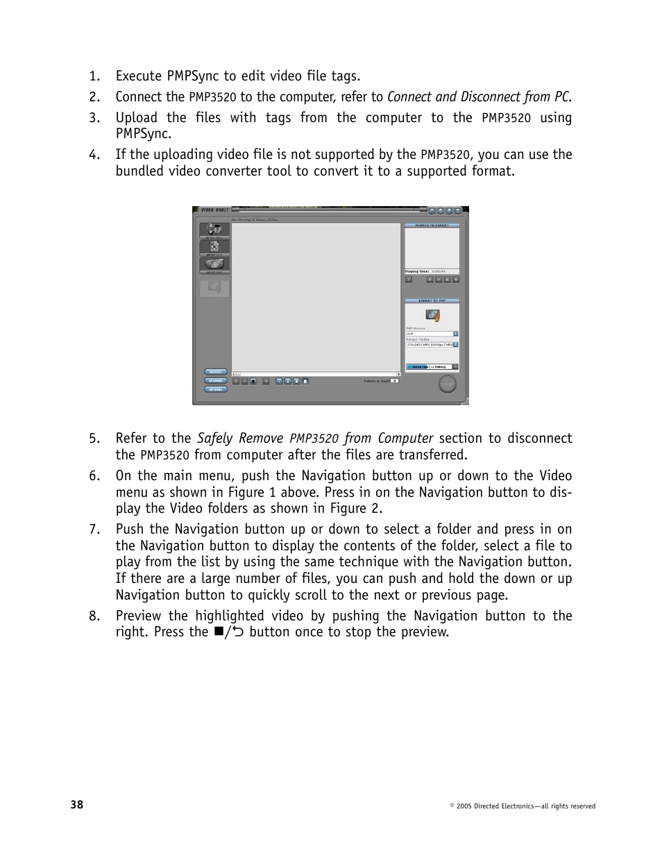 Directed Video Portable Media Player User Manual | Page 38 / 70