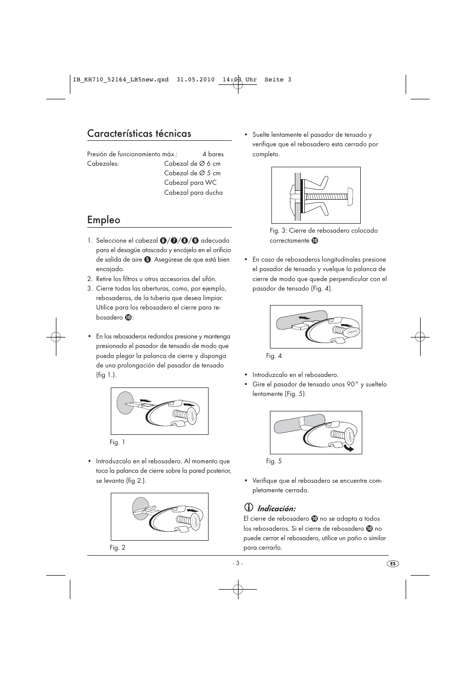 Características técnicas, Empleo, Indicación | Powerfix KH 710 User Manual | Page 5 / 31