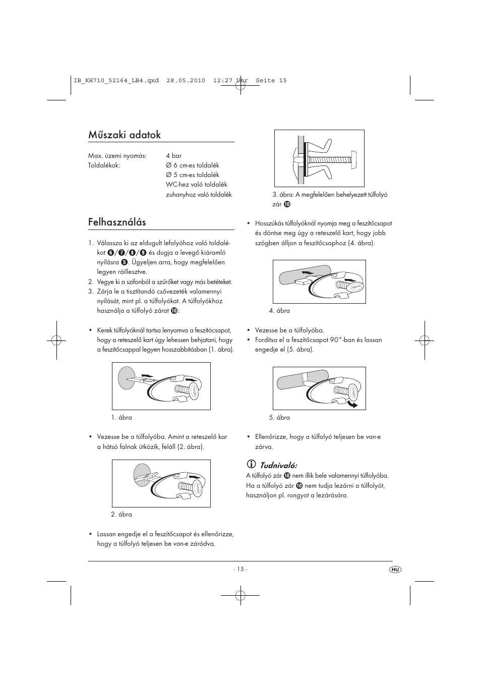 Műszaki adatok, Felhasználás, Tudnivaló | Powerfix KH 710 User Manual | Page 17 / 49