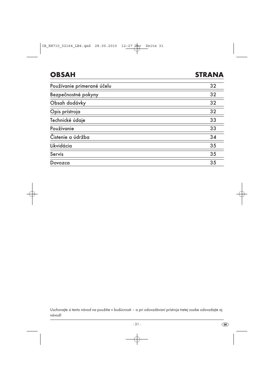 Powerfix KH 710 User Manual | Page 33 / 49