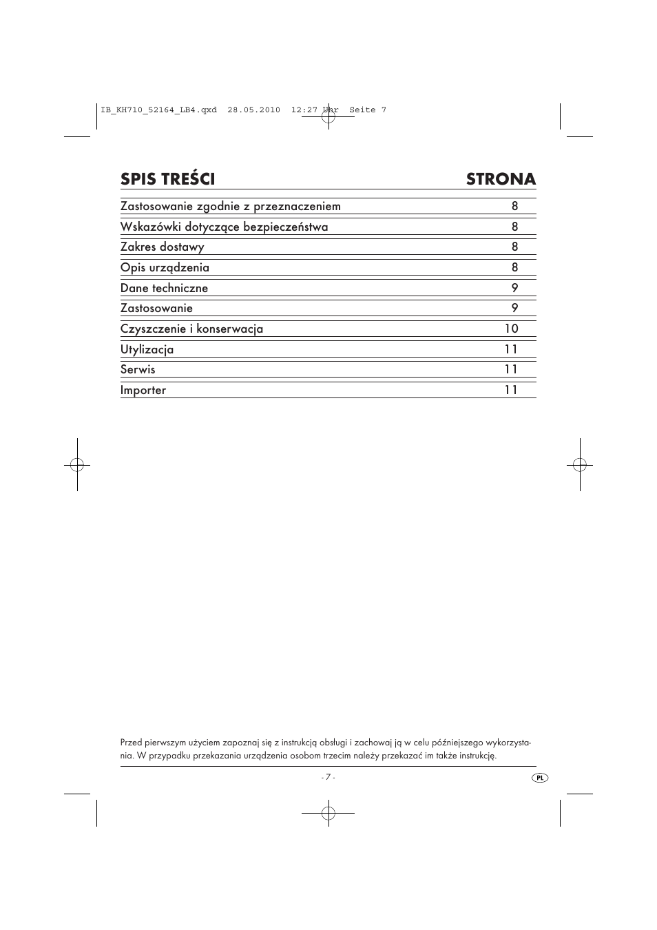 Powerfix KH 710 User Manual | Page 9 / 49