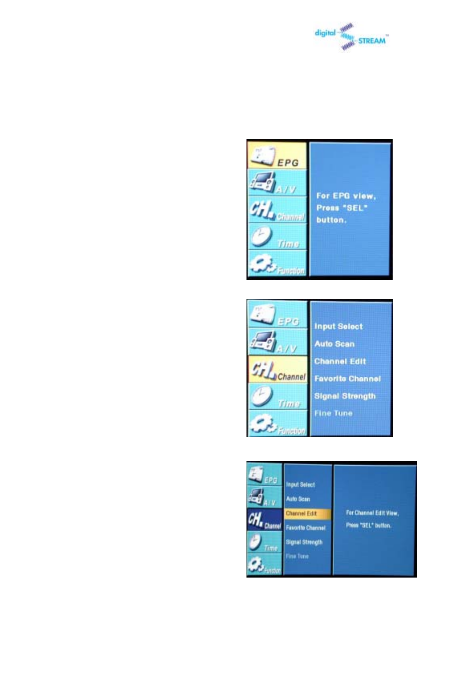 10 adding and deleting channels | Digital Stream DST-HD1100E User Manual | Page 22 / 49
