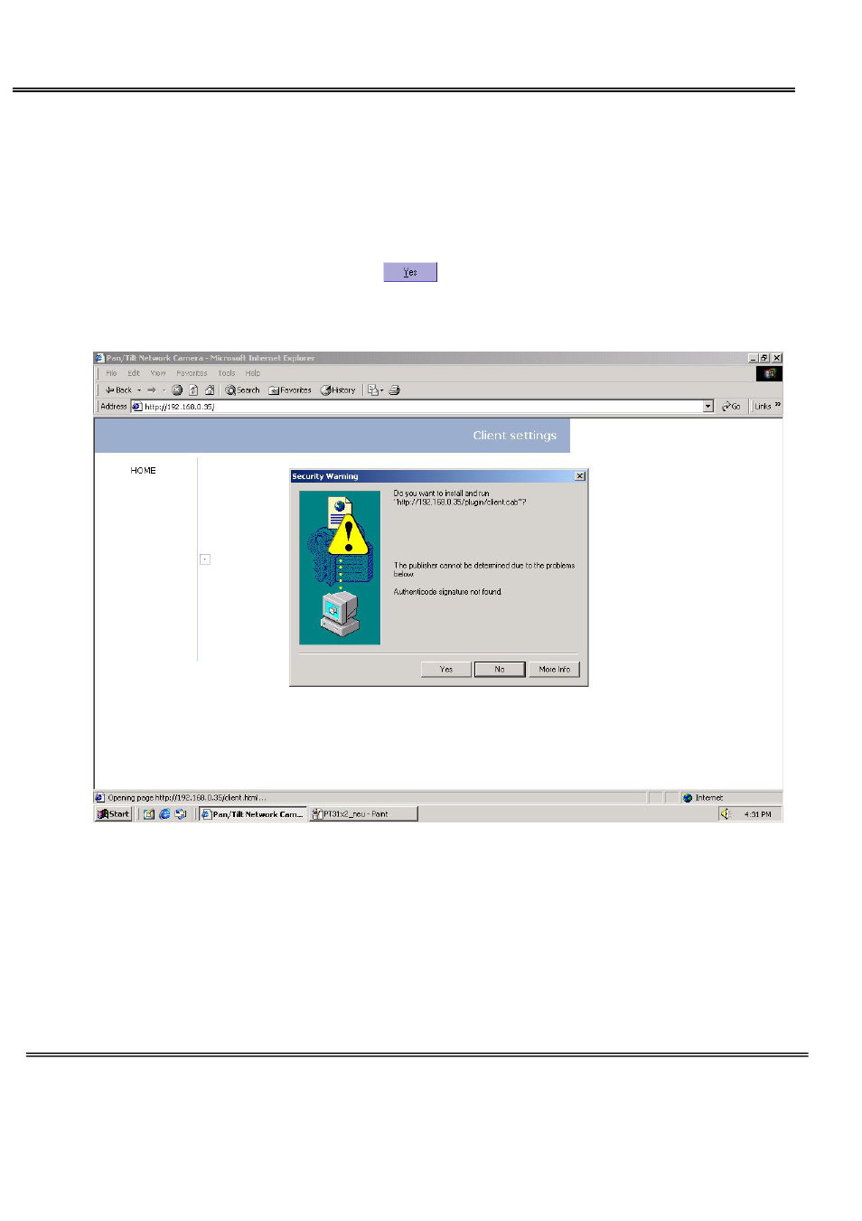 Client settings | Chenbro MPEG4 User Manual | Page 15 / 64