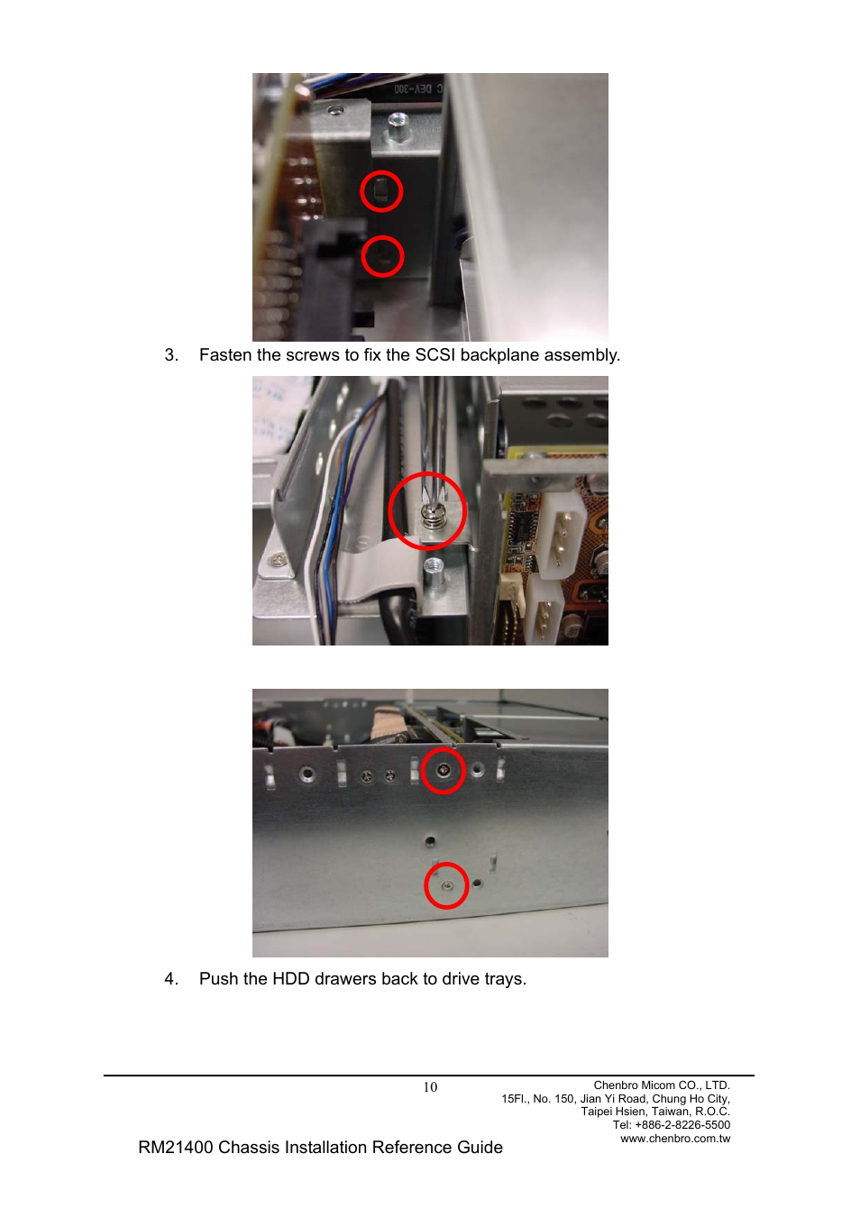 Chenbro Chassis RM21400 User Manual | Page 10 / 17