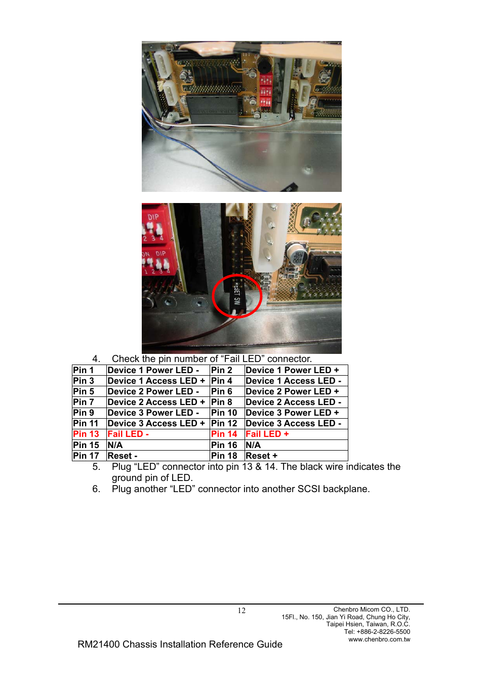 Chenbro Chassis RM21400 User Manual | Page 12 / 17