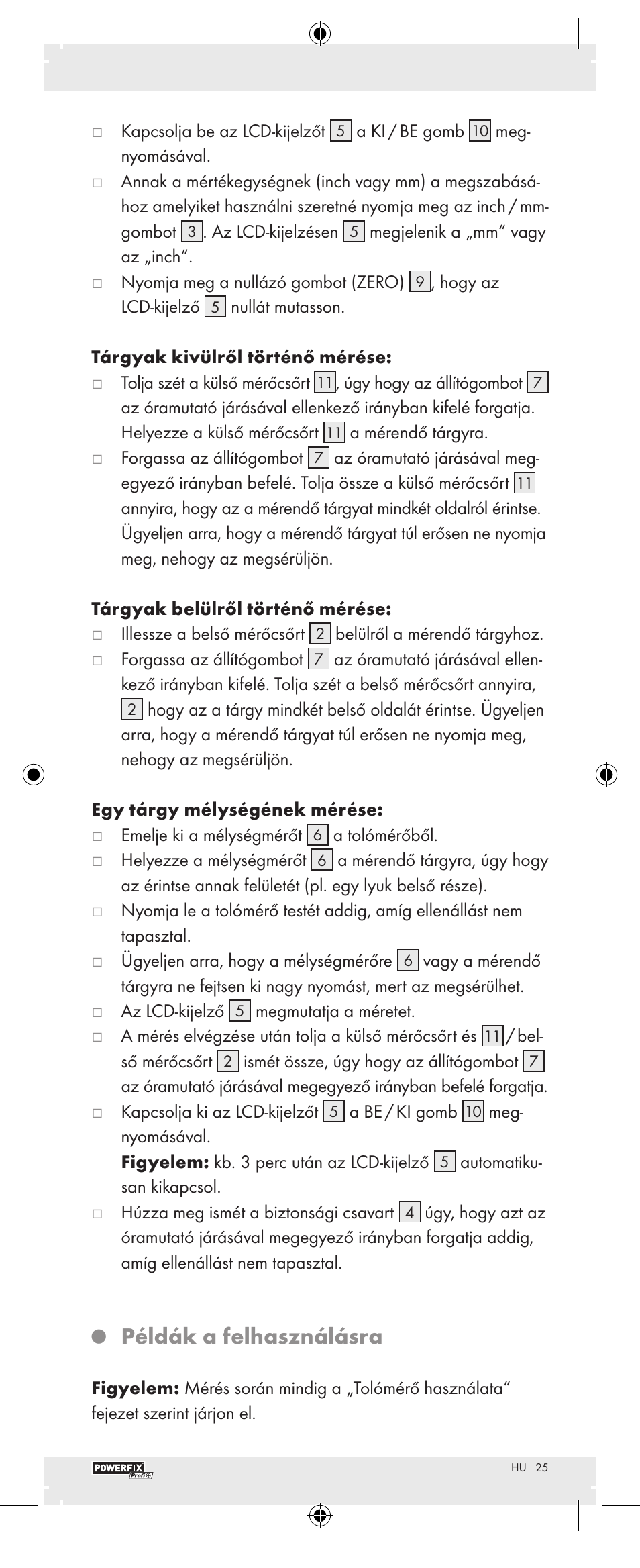 Példák a felhasználásra | Powerfix Z22855 User Manual | Page 27 / 62