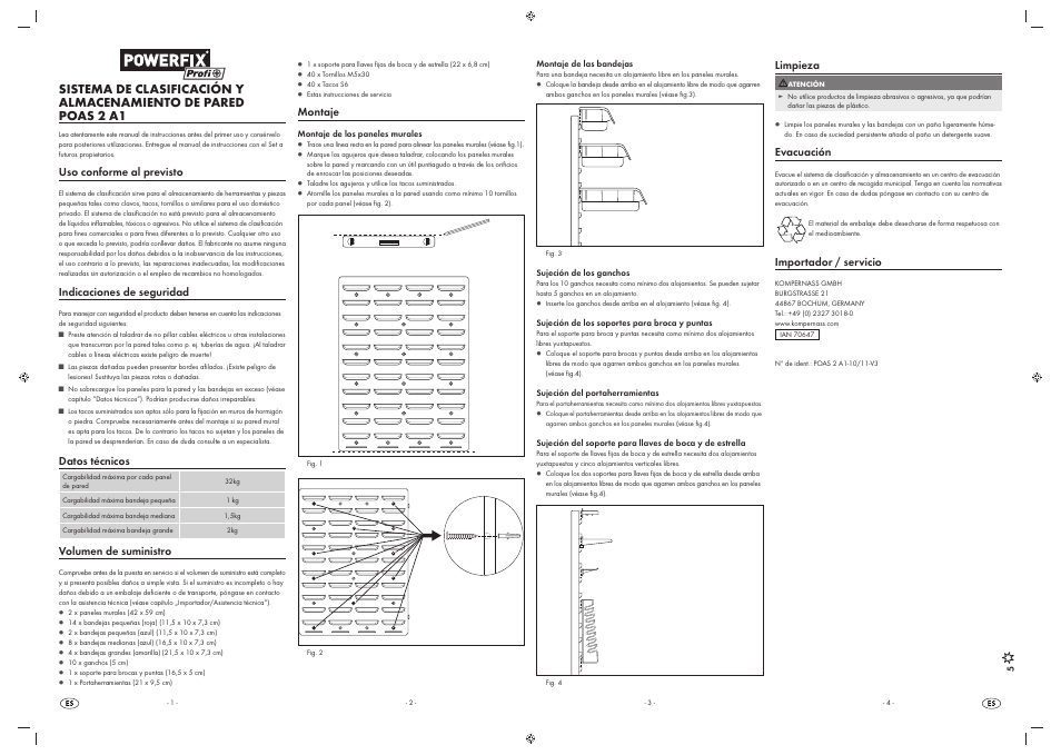 Powerfix POAS 2 A1 User Manual | 5 pages