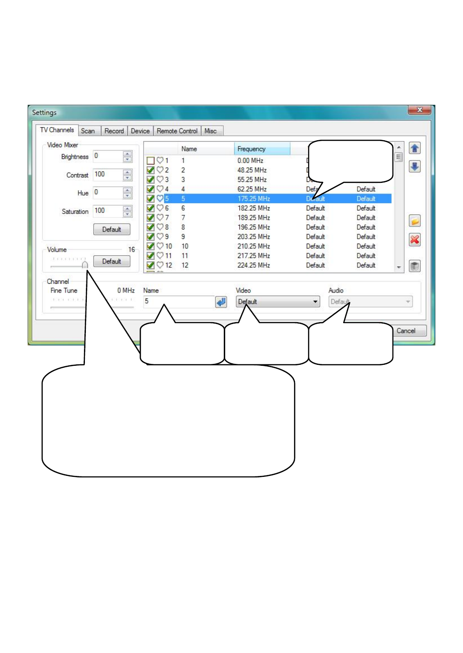 Settings tv channel | Chenbro TVExpert 874-00101 User Manual | Page 11 / 17