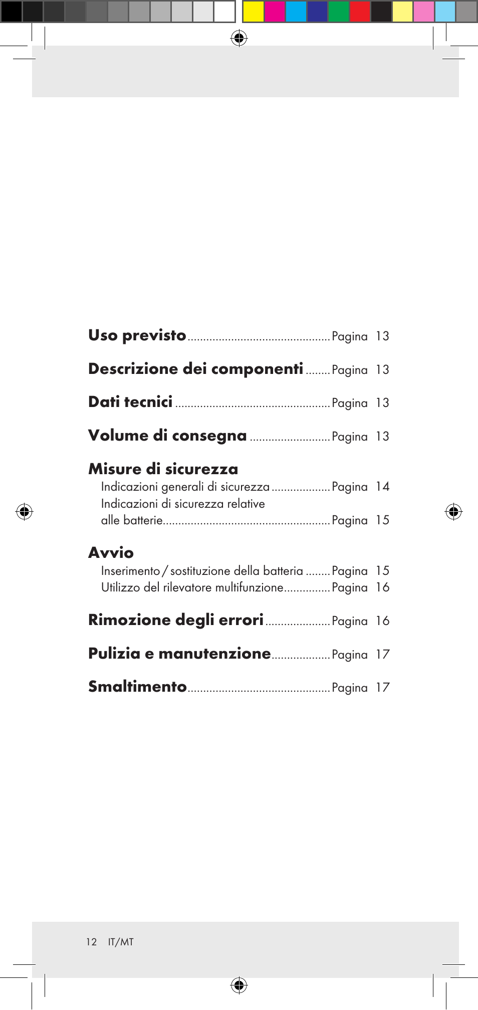 Uso previsto, Descrizione dei componenti, Dati tecnici | Volume di consegna, Misure di sicurezza, Avvio, Rimozione degli errori, Pulizia e manutenzione, Smaltimento | Powerfix Z29948 User Manual | Page 12 / 36