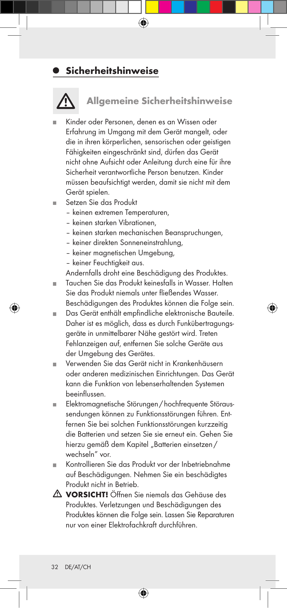 Sicherheitshinweise allgemeine sicherheitshinweise | Powerfix Z29948 User Manual | Page 32 / 36