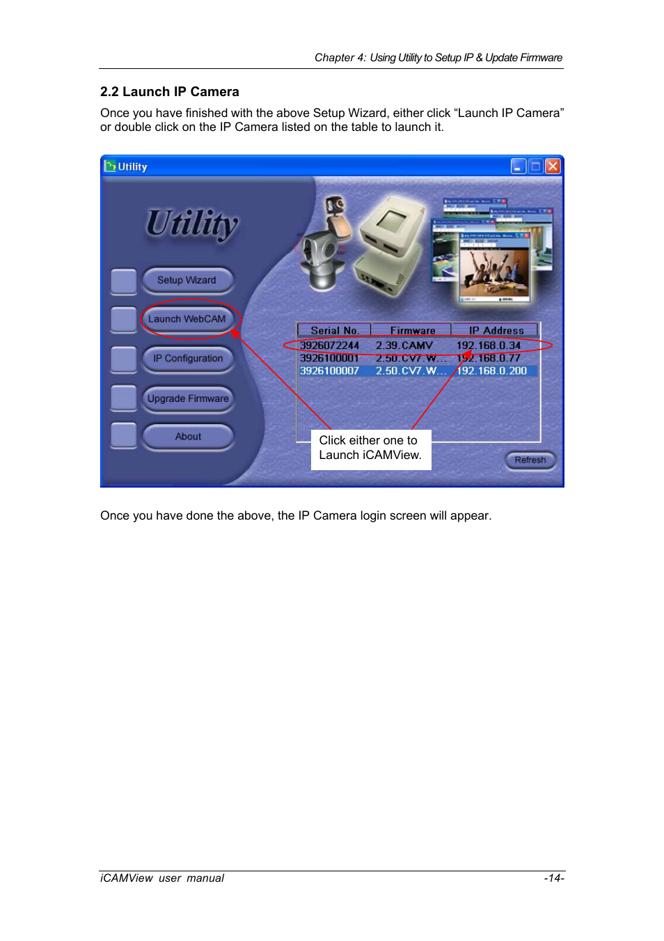2 launch ip camera | Chenbro IP CAMERA 050862 User Manual | Page 17 / 90