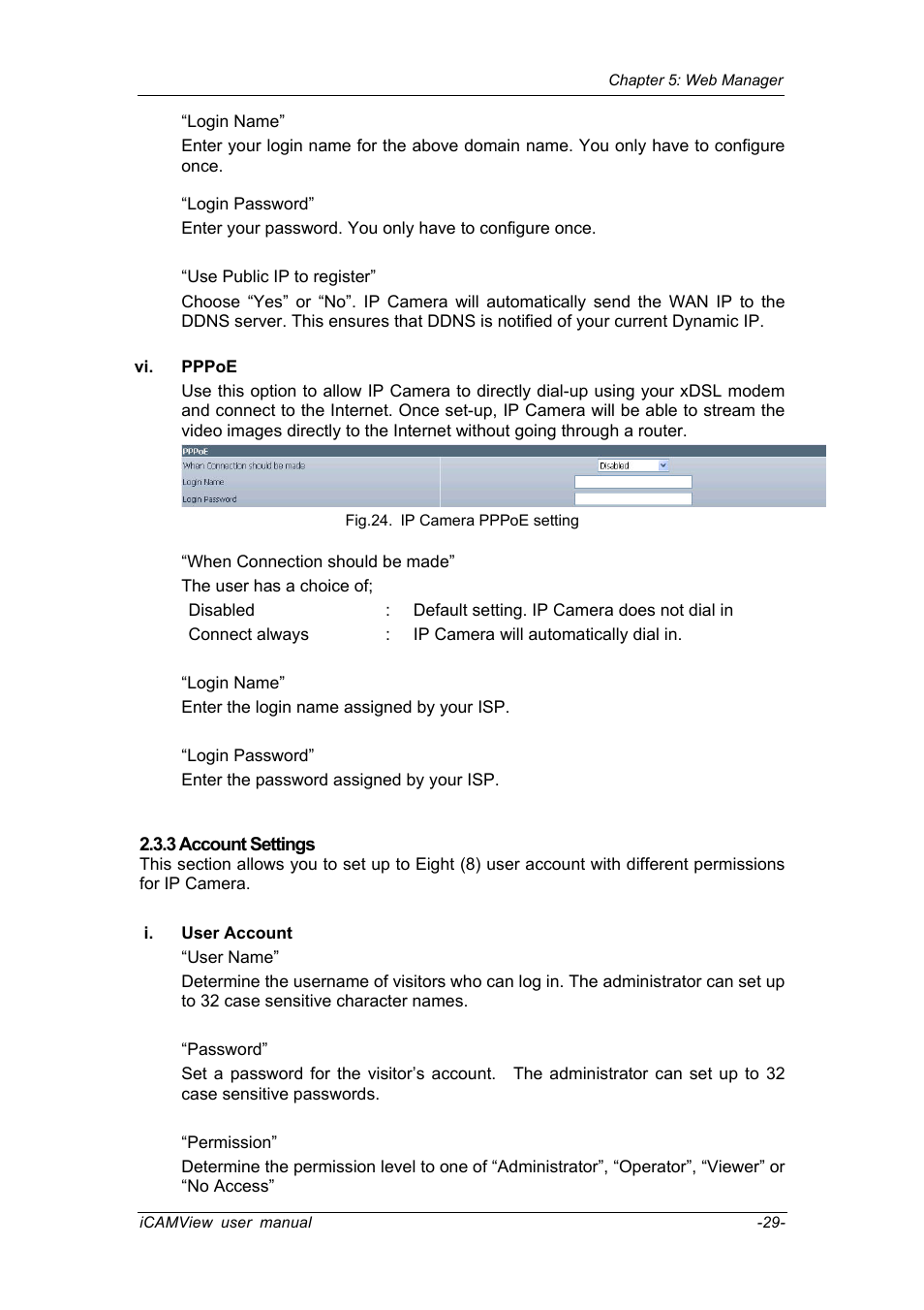 3 account settings | Chenbro IP CAMERA 050862 User Manual | Page 32 / 90